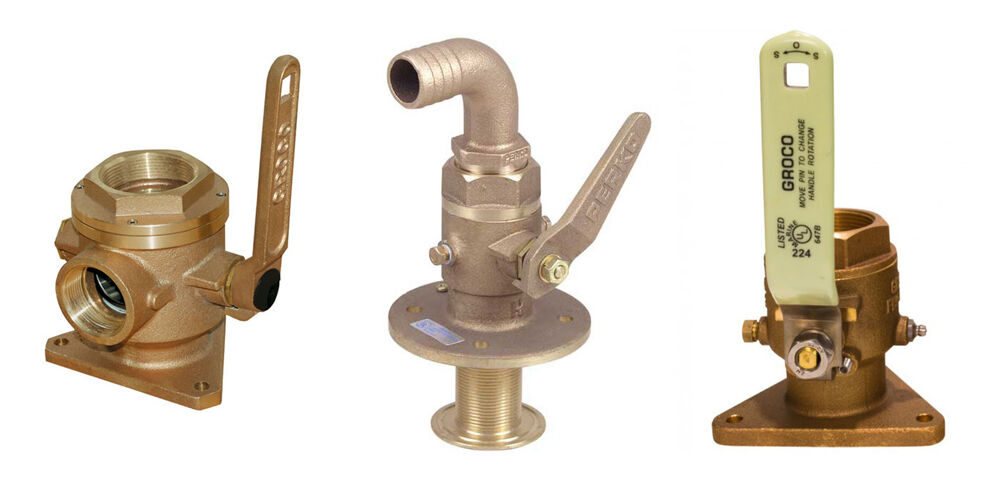 GROCO Rumpfverschraubung 5,1 Cm – Extra Lang, In Bronzefarben, Inkl. Mutter Für Boote & Yachten