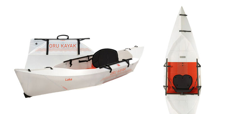 two pictures of the Oru Kayak Lake Model