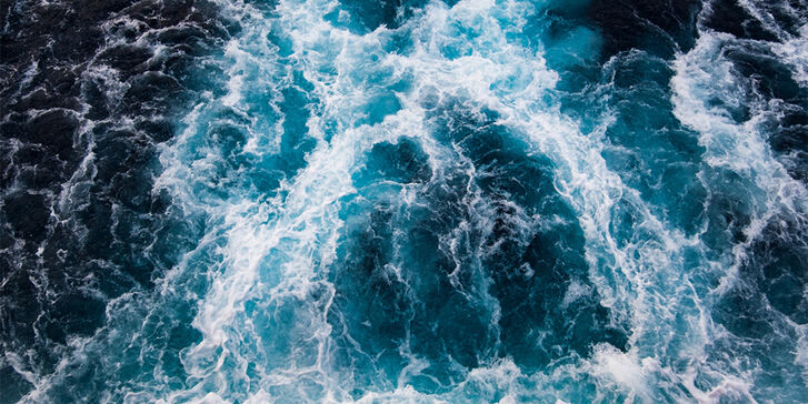 the surface of the ocean