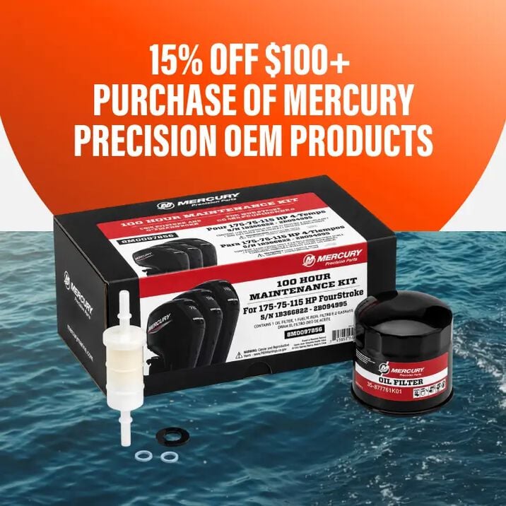 15% Off $100+ Purchase of Mercury Precision OEM Products