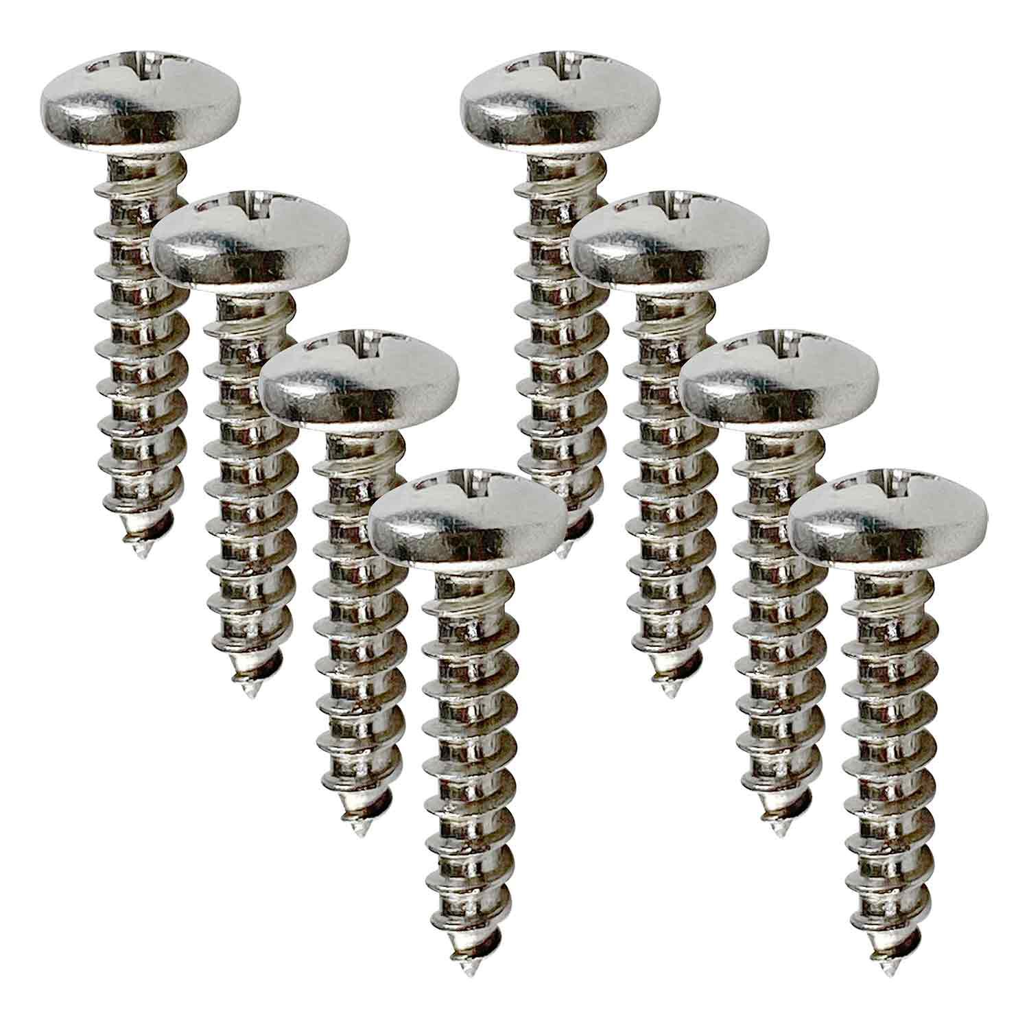 Phillips Pan Head Machine Screws, 8 Piece, Stainless Steel