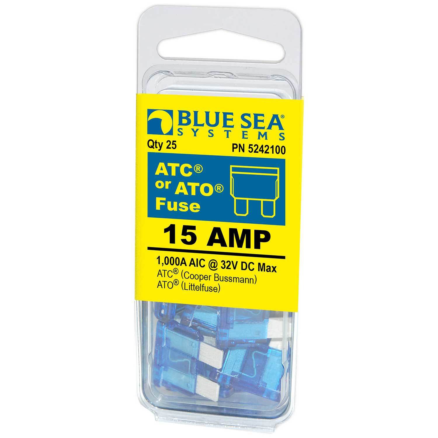 25 x 15 Amp Blue Standard Blade Fuses Amps 15A Fuse Car Van Auto Marine ATO 