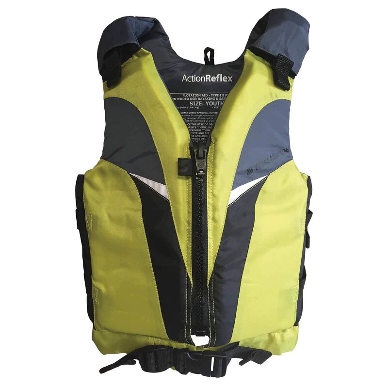 Action Reflex Life Jackets, Green, Youth, 50-90lb. image number 0