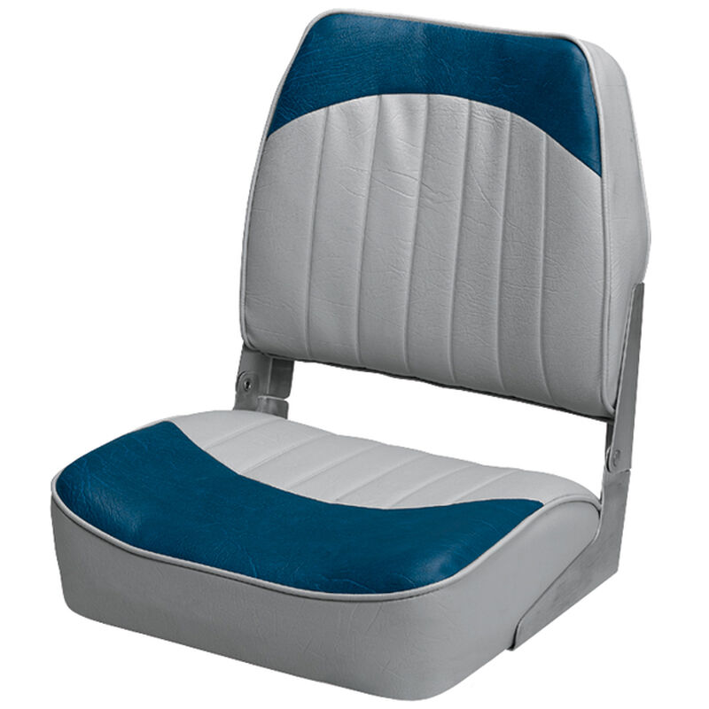 Promotional Low-Back Folding Fishing Boat Seat, Gray/Navy image number 0