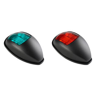 SEAFLO Pair of Vertical Mount Red/Port & Green/Starboard LED Navigation Lights, Stainless Appearance, 2 Nautical Miles Visibility (03-Series)
