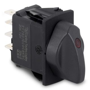 Rotary Switch, Contura, ON-OFF-ON, Red