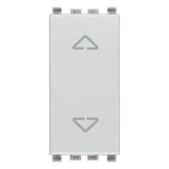 Vimar Eikon 2P 10A 2-Way Push Button, Directional Arrows and Central OFF, Next (Silver) image number 0