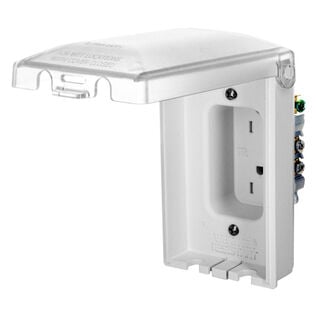 Duplex Receptacles, TR, WR, W/Cover 15A 125V, White