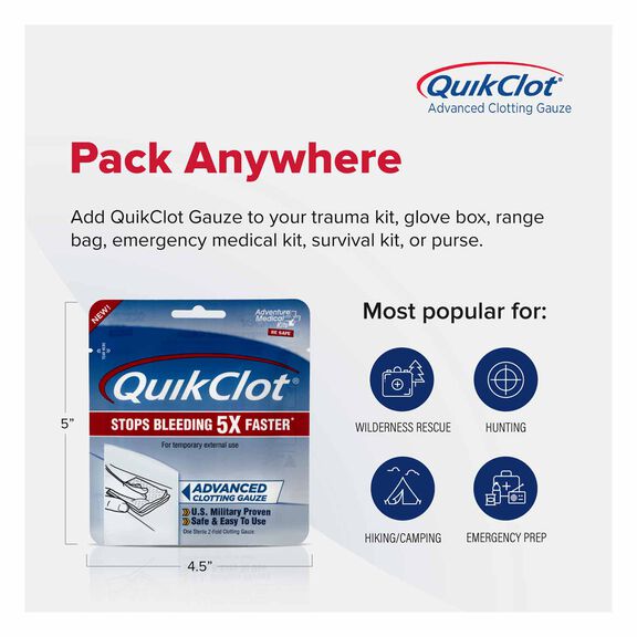 QuikClot&reg; Advanced Clotting Gauze, 3" x 24" image number 5