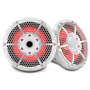 10&rdquo; Marine 2-Way Hybrid Speaker with RGB LED, Compression Driver and Neodymium Magnet, 450W RMS 4-Ohm, Gloss White