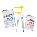 105-A Epoxy Resin Bundle with 207-SA Special Clear Epoxy Hardener & 300 Mini Pumps Epoxy Metering 2-Pack Pump Set (3 Items) image number 0