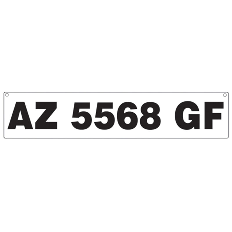 HARDLINE PRODUCTS Registration Number Plates for Inflatable Boats