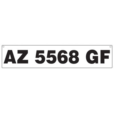 Registration Number Plates for Inflatable Boats