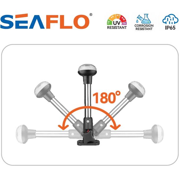 SEAFLO 02 Series 25 In All-Around LED Pole Navigation Light 12V for Boats Up to 65 Ft image number 3