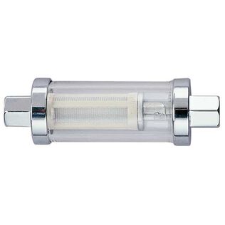 Glass View In-Line Fuel Filter with 1/4", 3/8" & 5/16" Barbed Fittings