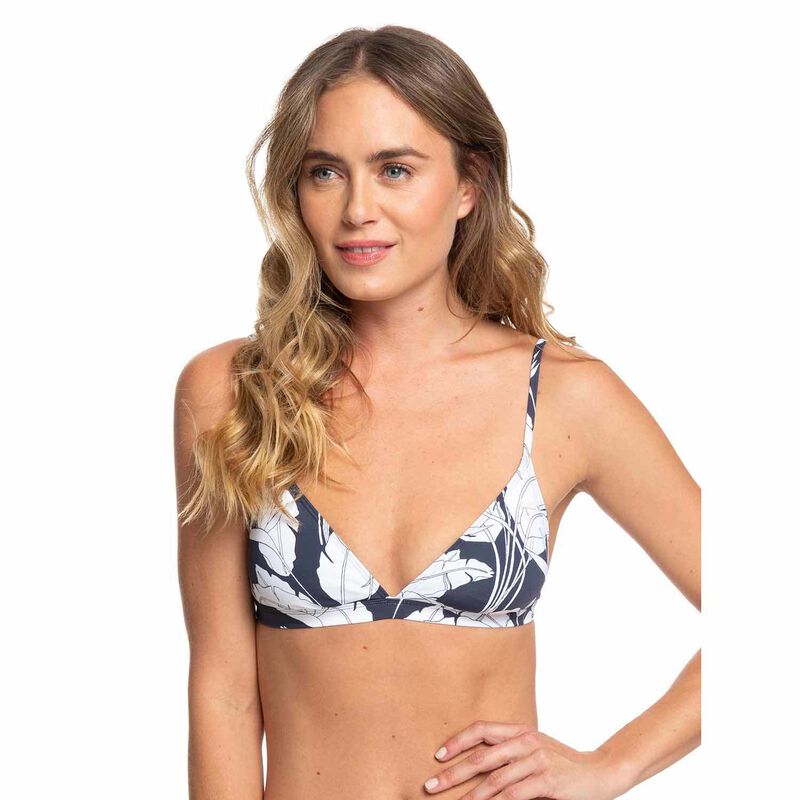 Women's Printed Beach Classics Fixed Triangle Bikini Top image number 0
