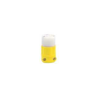 15 Amp 125 Volt Connector, Straight Blade, Industrial Grade, Grounding, Corrosion-Resistant