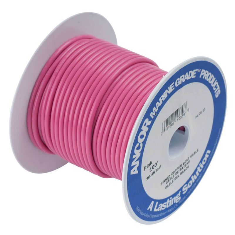 12 AWG Primary Wire, 400' Spool, Pink image number 0