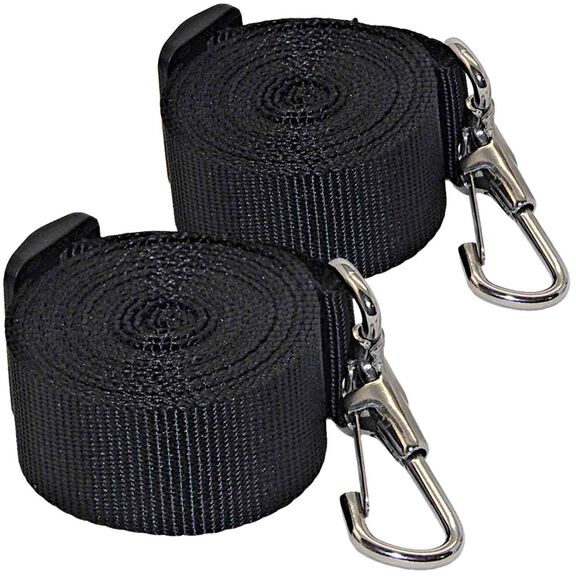 96" Bimini Top Straps, Black, Pair image number 0