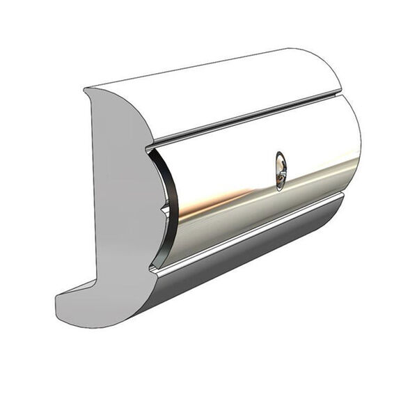 Rigid Frosty White Rub Rail Kit, 2" x 1", 3 Pieces 7.5', 7.5' & 5' Lengths image number 0