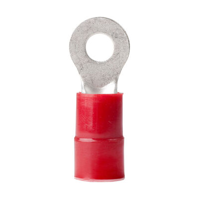 8 AWG Nylon Ring Terminals, Red