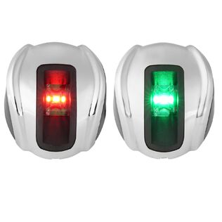 01-Series Pair of Horizontal Mount Navigation Lights, Red Port and Green Starboard Pair, 2 Nautical Miles Visibility