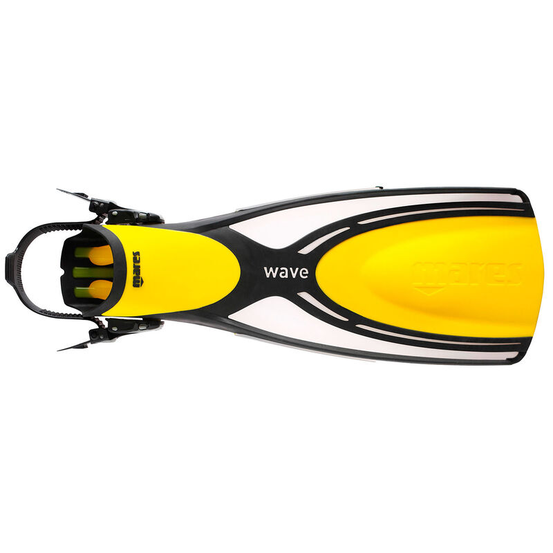 Wave Open Heel Fins, Yellow, XS image number 0