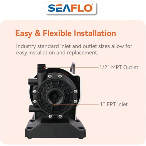 SEAFLO 1000 GPH 115V Marine AC Circulation Pump image number 8