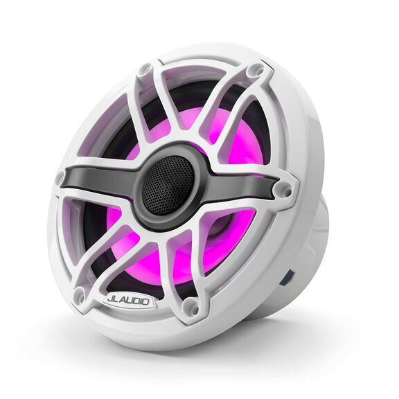 M6-650X-S-GwGw-i&nbsp;6.5" Marine Coaxial Speakers, White Sport Grilles with RGB LED Lighting image number 4