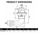 SEAFLO 1-1/4 in Angled Thru Hull Fitting with Check Valve White image number 3