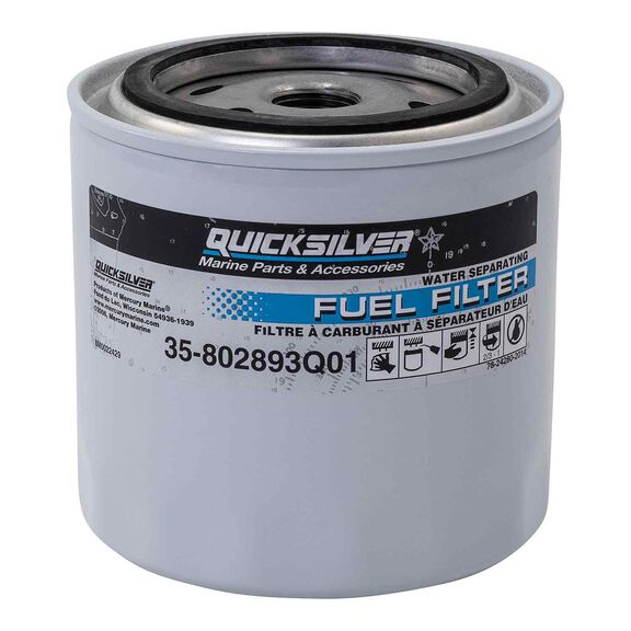 Quicksilver 802893Q01 Water Separating Fuel Filter for Mercury and Mariner Outboards and MerCruiser Sterndrive and Inboard Engines image number 0