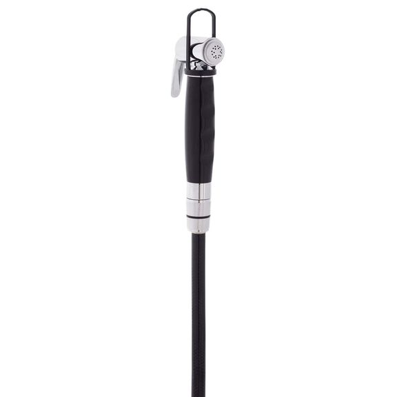Recessed Shower Chrome Cup & Lid, Hammer-Head Black Sprayer, 6' Black Rubber Hose image number 8