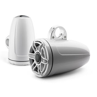 M6-880ETXv3-Gw-S-GwGw&nbsp;8.8" Enclosed Marine Coaxial Speaker System, Gloss White, White Sport Grille