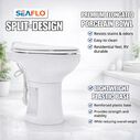 SEAFLO Porcelain RV Toilet with Sprayer Attachment 19in Gravity Flush Foot Pedal Soft Close image number 8