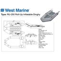 RU-250 Roll Up Inflatable Boat, 8ft 3in, PVC Material, 881lb Capacity image number 5
