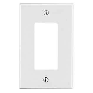 Hubbell Wall Plate, 1-Gang, Decorator, White
