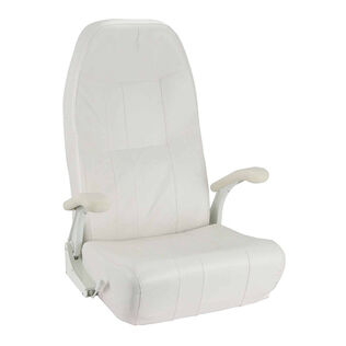 Norwegian Helm Seat with White Upholstery