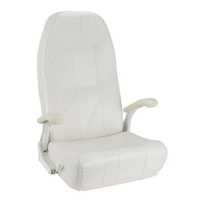 Norwegian Helm Seat with White Upholstery