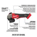 M18 FUEL&trade; 4-1/2" / 5" Variable Speed Braking Grinder, Paddle Switch No-Lock image number 1