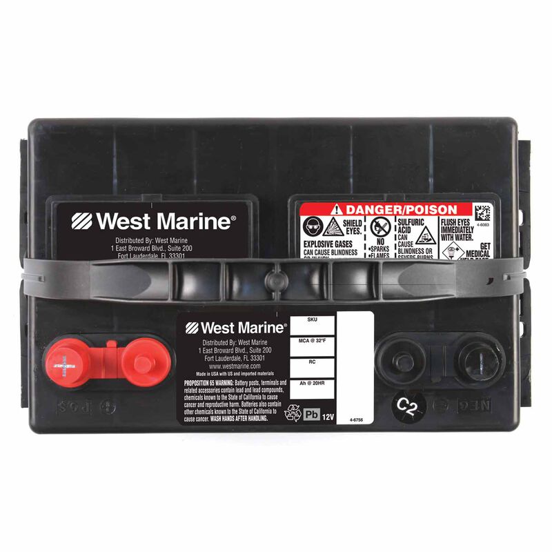 Dual-Purpose Flooded Marine Battery, 675 MCA, Group 24 image number 1