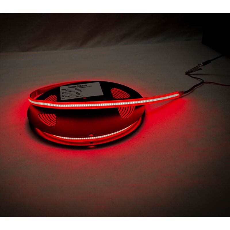 16.4' V-Sport Plasma LED Solid Tape Light Strip with 3M Adhesive, IP65, Red image number 1