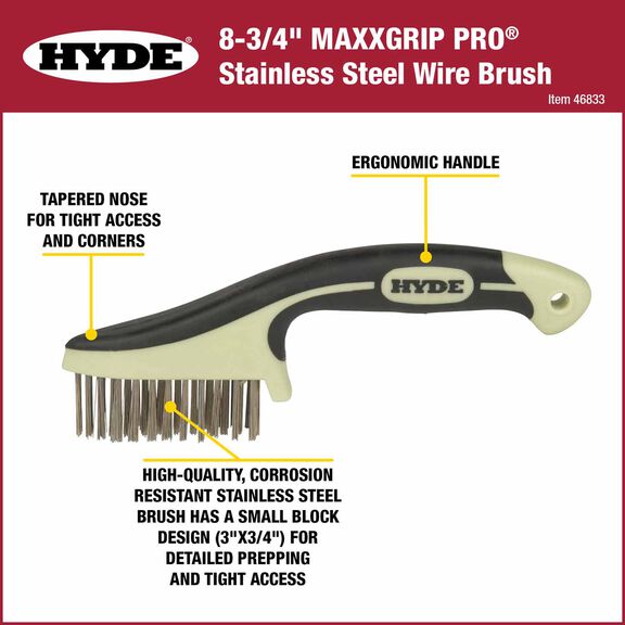 MaxxGrip Pro Wire Brush 8 3/4'' Wire Brush image number 1