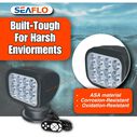 SEAFLO 360&deg; Rotating Remote Control LED Searchlight, 10-30V DC, 2700 Lumens, Wired Remote, Black image number 6