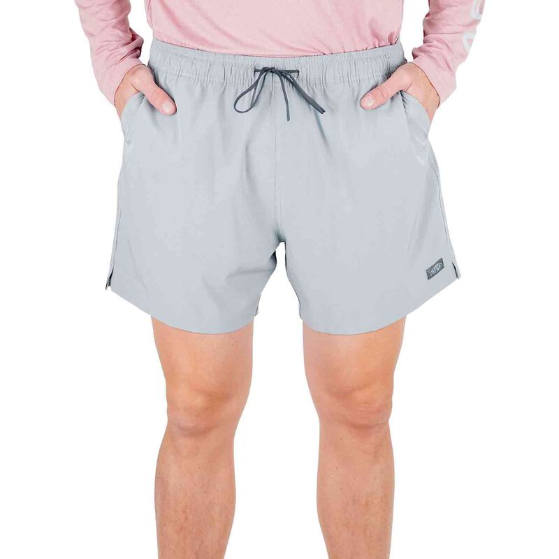 Aftco Men's Strike Solid Swim Trunks, in Harbor Gray, Size 2XL | by West Marine