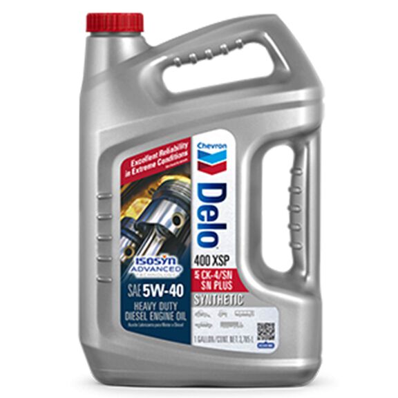 Chevron Delo 400 XSP 5W-40 Heavy Duty Full Synthetic Diesel Engine Oil, 1 Gallon image number 0