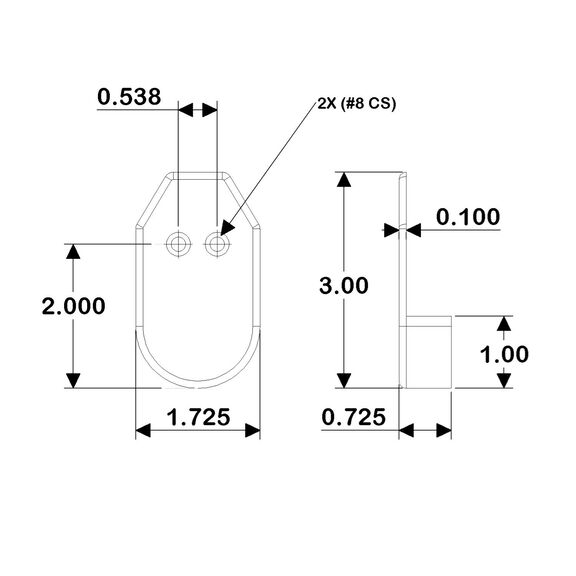Rub Rail End Cap, 1-9/16&rsquo;&rsquo; image number 1