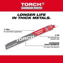 6" 8TPI The TORCH&trade; with Carbide Teeth SAWZALL&reg; Blades, 3 Pack image number 1