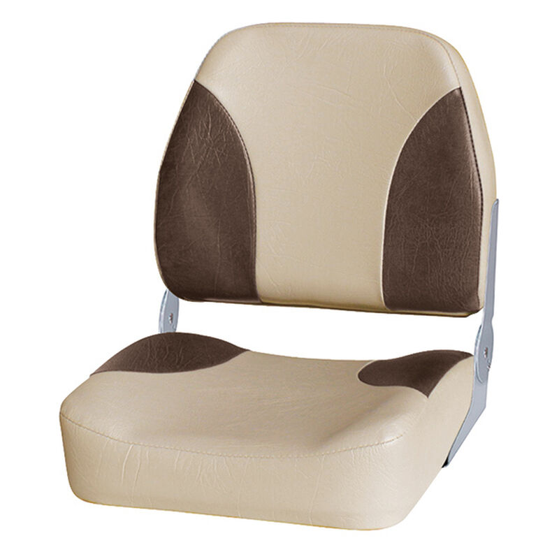 WISE SEATING Standard Big Man Folding Boat Seat, Marakess Khaki/Expresso West Marine
