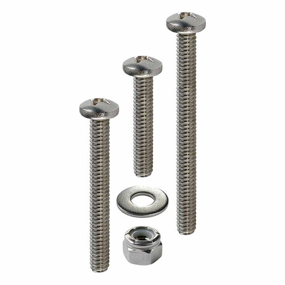 Phillips Pan Head Machine Screw Kit, 72 Piece, Stainless Steel image number 1