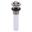 1-1/2" Drain, Flip Drain with Overflow, Straight, 1-1/4" Sweat Brushed Nickel image number 0